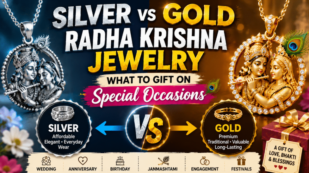 Silver vs Gold Radha Krishna Jewelry: What to Gift on Special Occasions?
